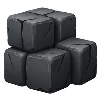 3 cubes of charcoal sticker