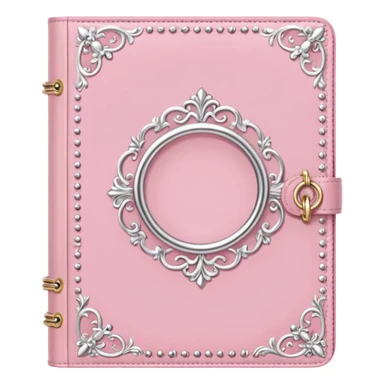 pink diary, coquette, loveshackfancy style, ring binder, no leather  sticker