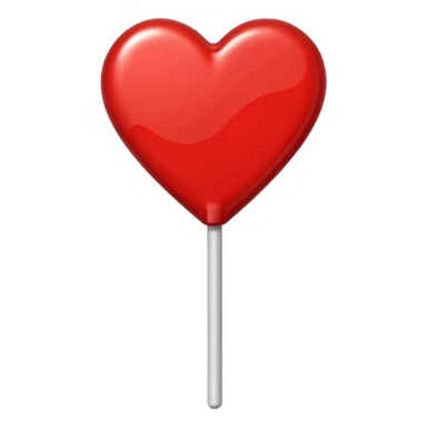 Red heart shaped lollipop sticker