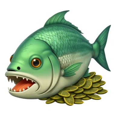 smelly dead fish green smell sticker