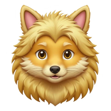 blonde hair animal sticker