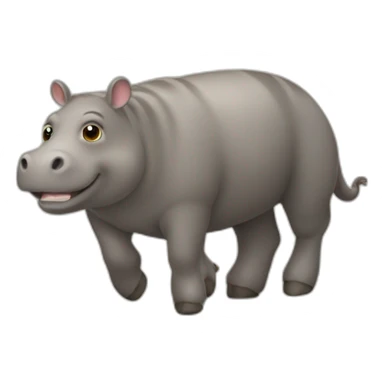 Crotte sur un hippopotame sticker