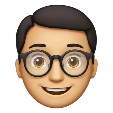 An emoji head with glasses based on the provided photo, variation 5. sticker