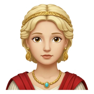 Ancient Roman woman with earrings and blonde hair sticker