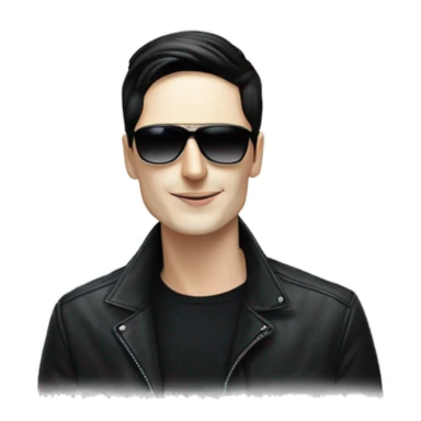 Pavel Durov wearing sunglasses and smoking sticker