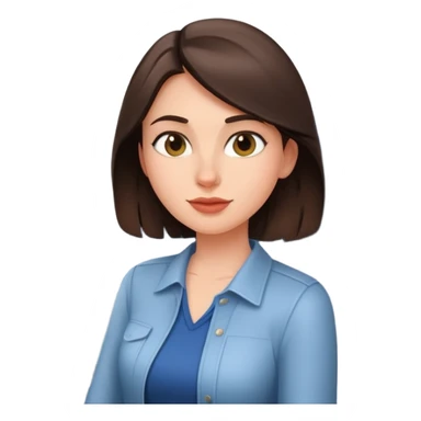 Casual brunette on airplane seat sticker