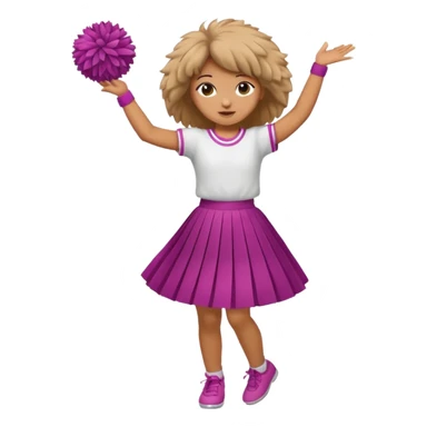 turtle girl dancing with skirt holging o mpom sticker