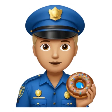 Police officer trooper donut sticker