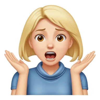 girl putting her hands on her neck screaming  sticker