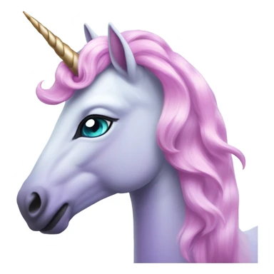 Pale lavender unicorn with bright pink hair and turquoise eyes with gemstone hooves  sticker