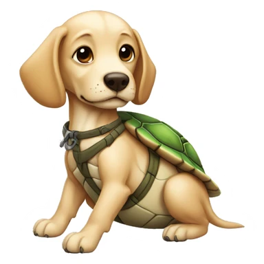 Chien sur une tortue  sticker