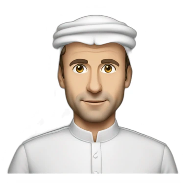 Emmanuel Macron en vêtements arabes  sticker