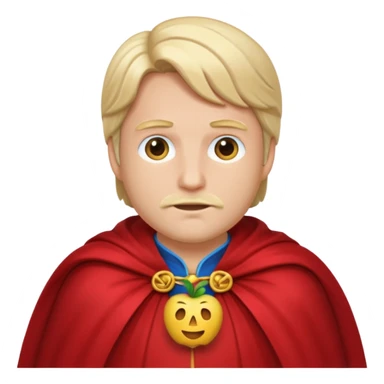 Hauru in his flowing cape as an apple style emoji sticker