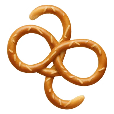 Pretzel that is made of 1 large circle and two small circles sticker
