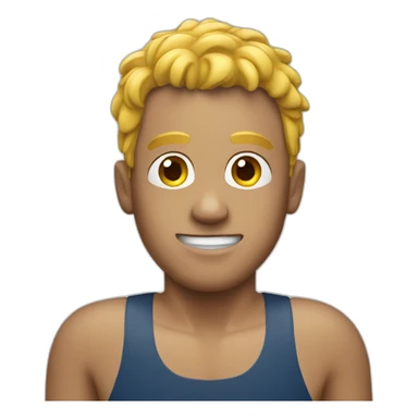 Swimming guy sticker