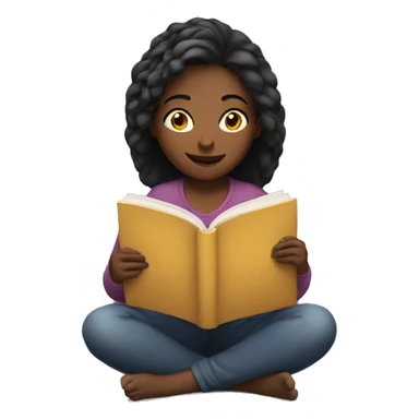 Woman reading book sticker