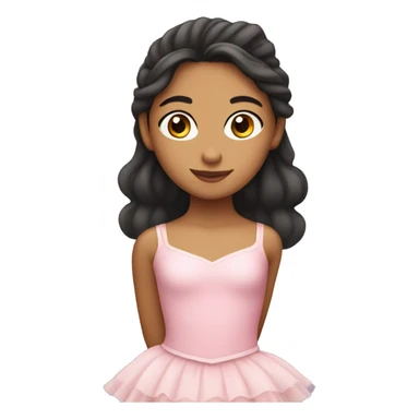Hispanic girl ballerina sticker