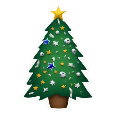 Cowboys Christmas tree  sticker