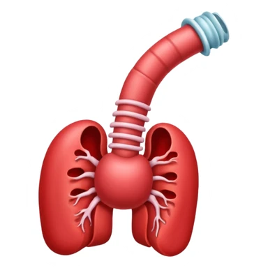 an emoji style image of the intestinal system (starting with the esophagus and ending with the rectum) like in an anatomy book but with bleeding from the rectum. sticker