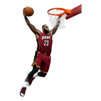 Lebron James dunking a lob from dwayne wade on the heat sticker