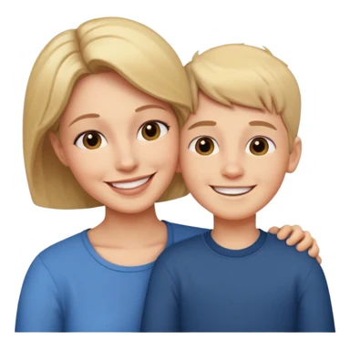 Mommy and son sticker