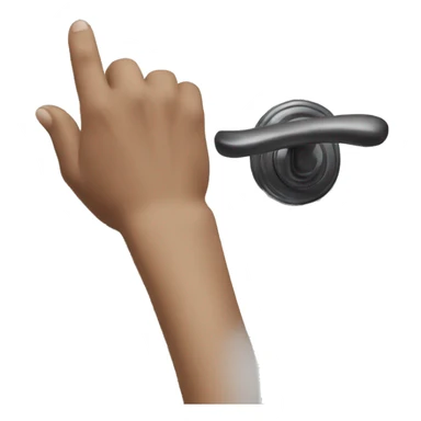 hand reaching onto door handle  sticker