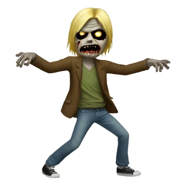 kurt cobain zombie dancing sticker
