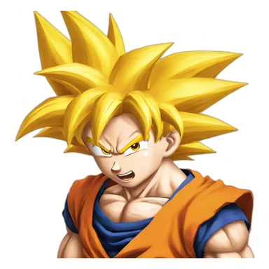 Goku super sayan takephoto sticker