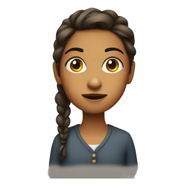 A girl side eye sticker