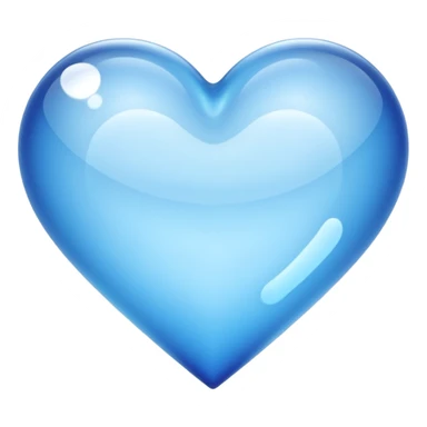 liquid glass heart sticker