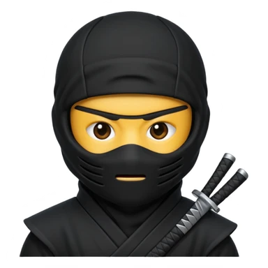 Black Ninja emoji with MB written on it sticker