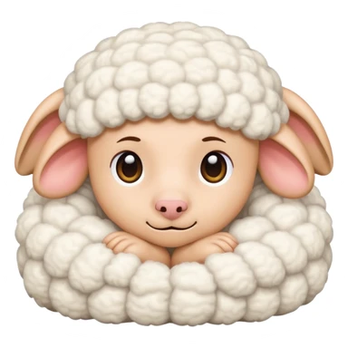 person hiding underneath sheep sticker