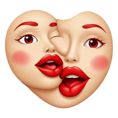 Blowing kiss from mouth  sticker
