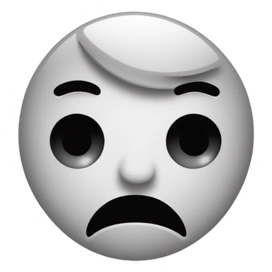 miscellaneous frowning symbol black sticker