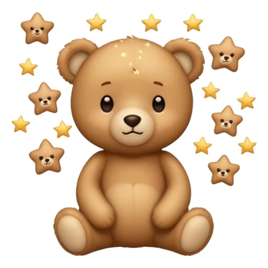 A little teddy bear which seems a bit confused with stars over his head like he just fell  sticker