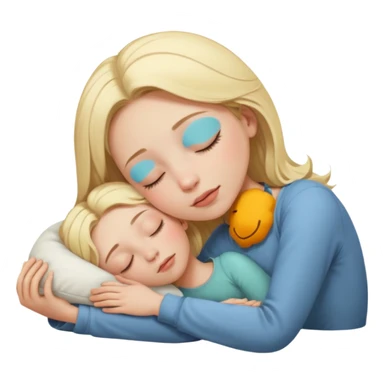 A blonde girl sleeping but make it look good sticker