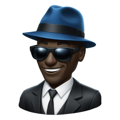 Michael Jordan dressed like one of the blues brothers sticker