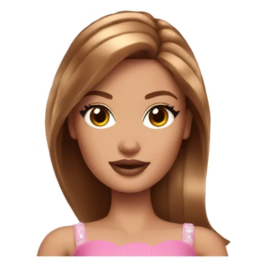 glamorous barbie with brown hair sticker