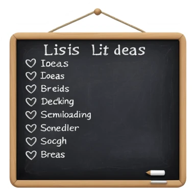 brain dump list in a chalk board sticker