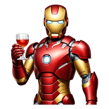 Iron man with vodka sticker