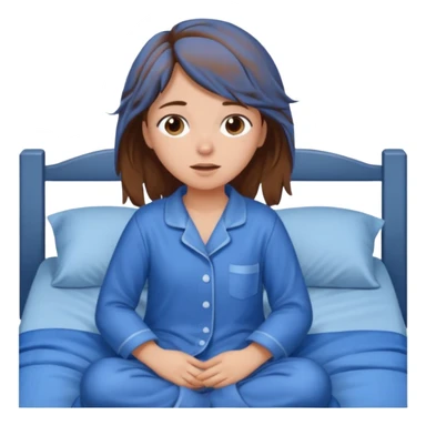 girl waking up from bed sticker
