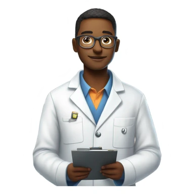 Researcher with industrial achievement sticker