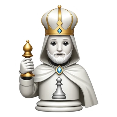hacker chess piece white bishop with climate change theme sticker