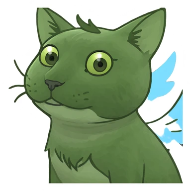 Gato con alas  sticker
