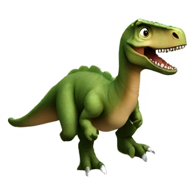 Dinosaur on toilet sticker