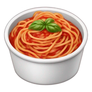 tomato sauce spaghetti in a dish sticker