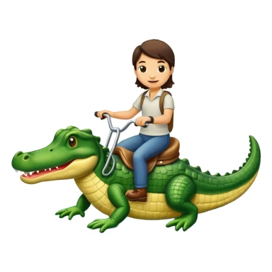 Calvy Barra riding a alligator  sticker