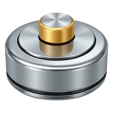 volume knob, straight on view sticker