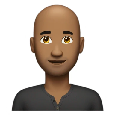 Bald brown rich man 30 years old sticker