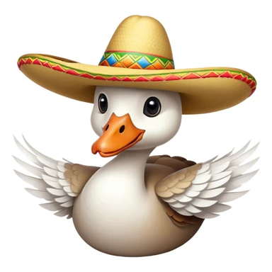 goose wearing a sombrero  sticker